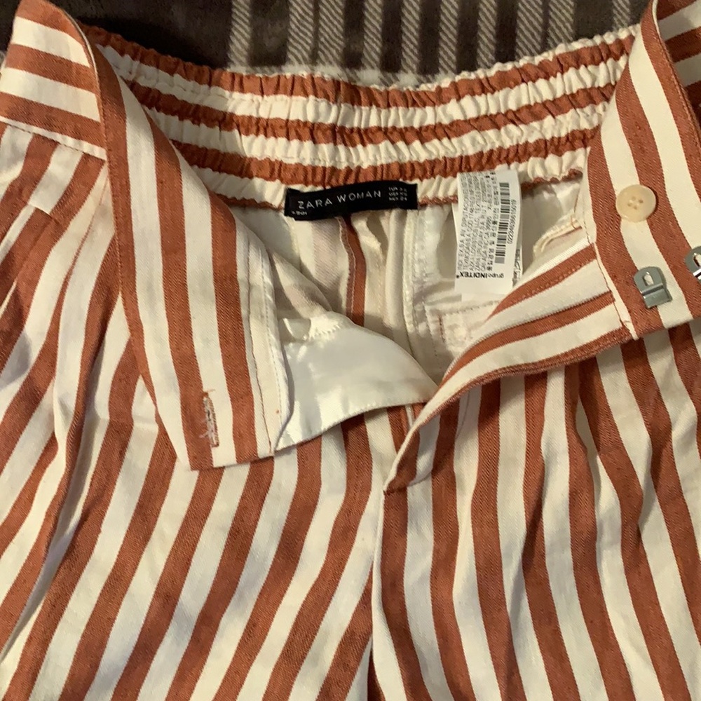 HP!! πNWOT Zara striped Shorts - Picture 2 of 3